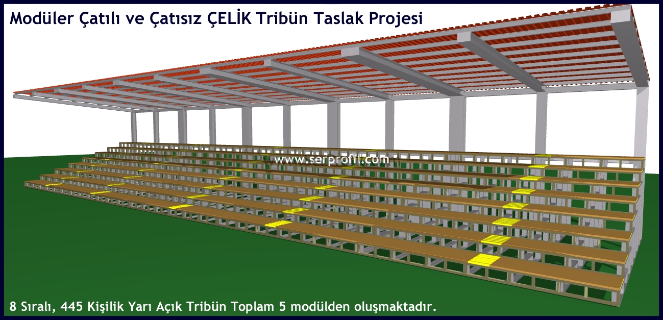SerProfil Çelik Trübün, Portatif Çelik Tribünler, Çelik Tribün, Tribün imalatı